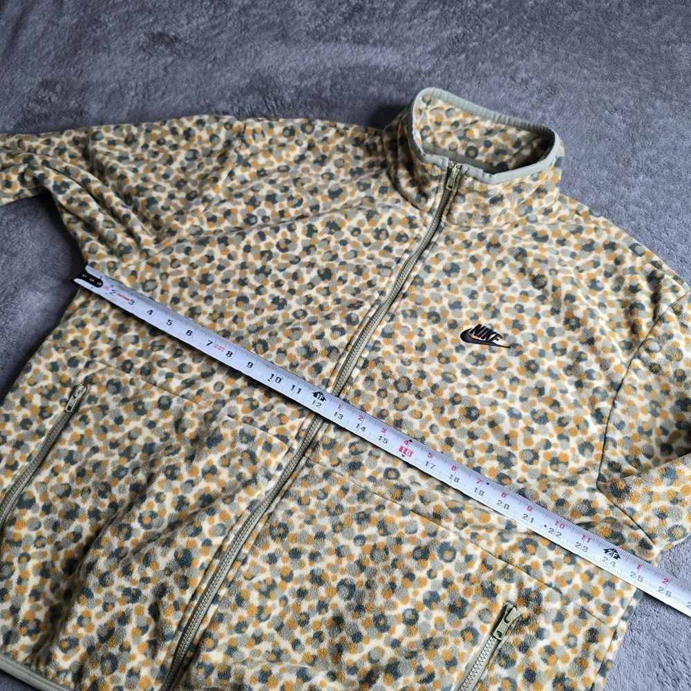 NIKE Sportswear Club Fleece Jacket Mens Large Full Zip Animal Print DX0531